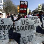 An Iraq war protest.